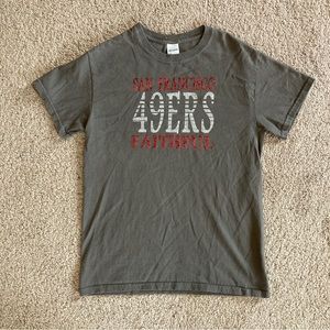 49ers Football Womens Sparkle 100% Cotton T-Shirt Short Sleeve - Size Small